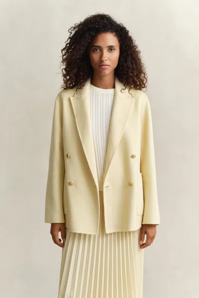 Gant Handstitched Club Blazer In Yellow