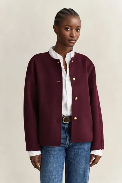 Gant Handstitched Jacket In Brown