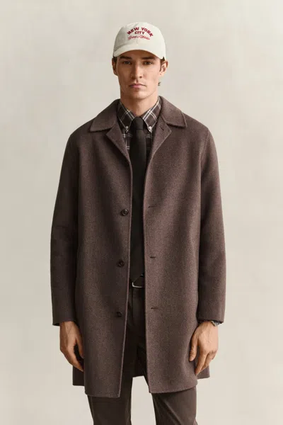 Gant Handstitched Top Coat In Brown