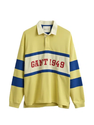 Gant Heavy Rugger Polo Shirt In Yellow