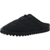 Gant Homesy Womens Faux Fur Lined Quilted Slide Slippers In Black