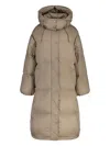 Gant Hooded Down Coat In Brown
