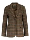 Gant Houndstooth Blazer In Brown