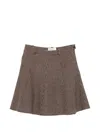 Gant Houndstooth-pattern Mini Skirt In Brown