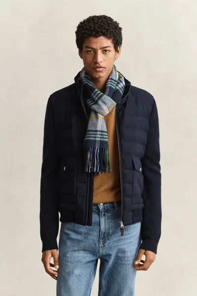 Gant Hybrid Insulated Flannel Jacket In Blue