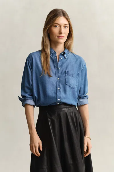 Gant Indigo Shirt In Multi
