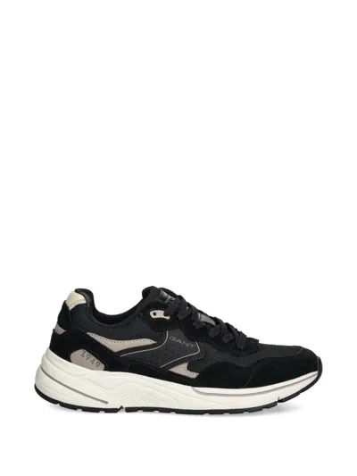 Gant Jaybro Suede Panelled Sneakers In Black