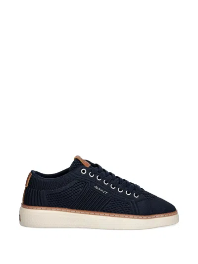 Gant Knit Logo-print Sneakers In Black