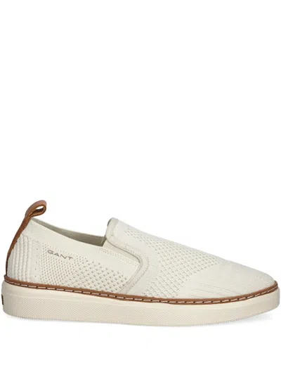 Gant Knit Slip-on Sneakers In White