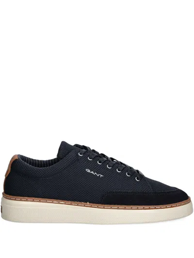 Gant Knitted Lace-up Sneakers In Blue
