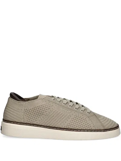Gant Knitted Lace-up Sneakers In Neutrals
