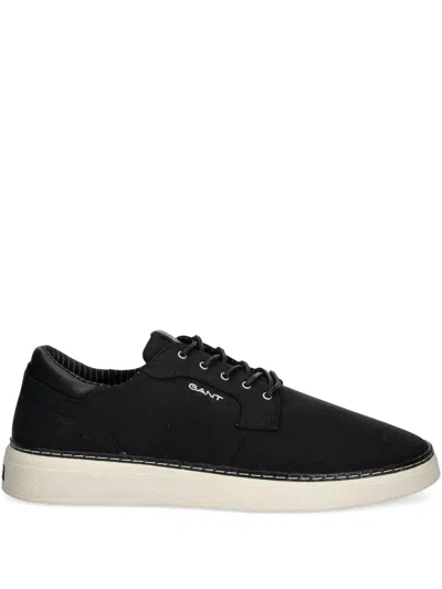 Gant Lace-up Canvas Sneakers In Black