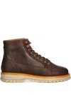 Gant Lace-up Lug-sole Boots In Animal Print