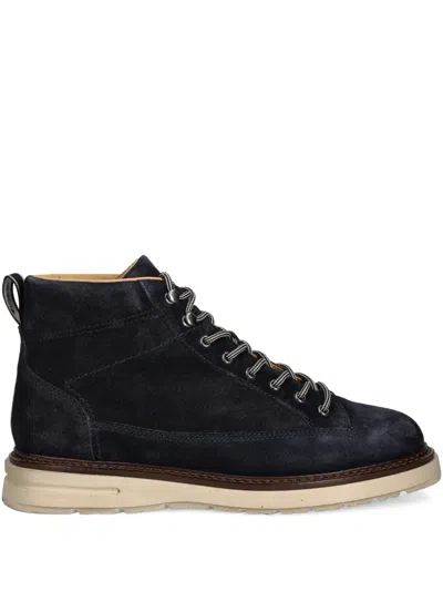 Gant Lace-up Panelled Boots In Multi