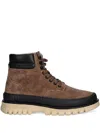 Gant Lace-up Panelled Boots In Brown