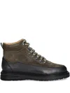 Gant Lace-up Panelled Boots In Animal Print
