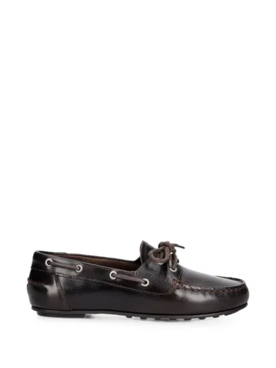 Gant Lace-up Leather Loafers In Brown
