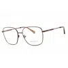 Gant Ladies Gold Tone Rectangular Eyeglass Frames Ga4145