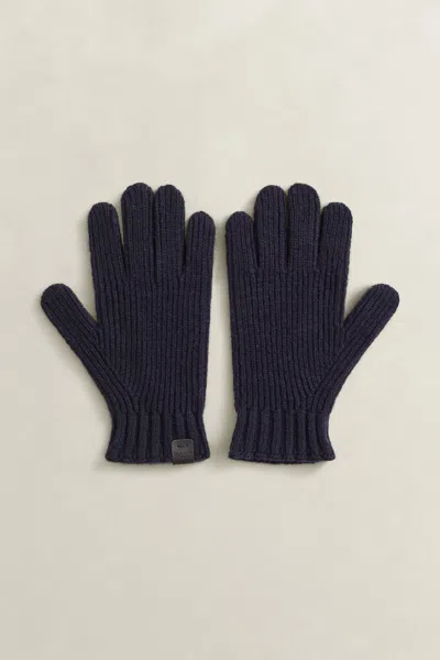 Gant Lambswool Gloves In Navy