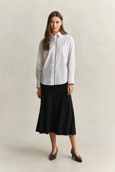 Gant Lambswool Skirt In Black