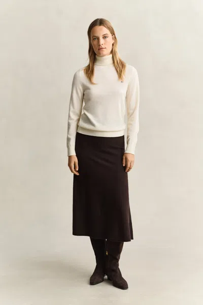 Gant Lambswool Skirt In Brown