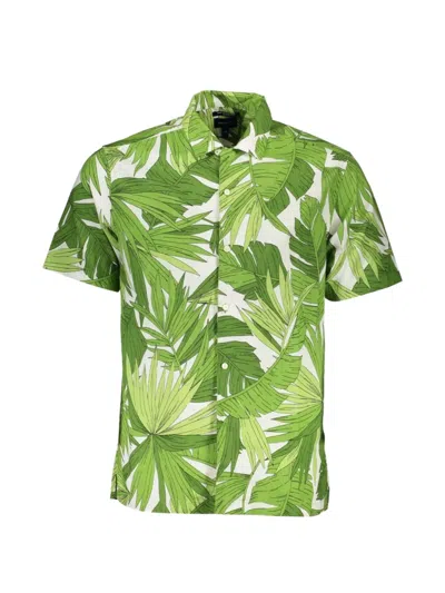 Gant Leaf-print Cotton Shirt In Multi