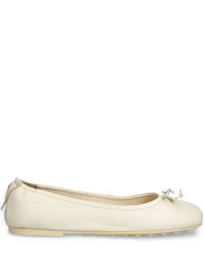 Gant Leather Ballerina Shoes In White