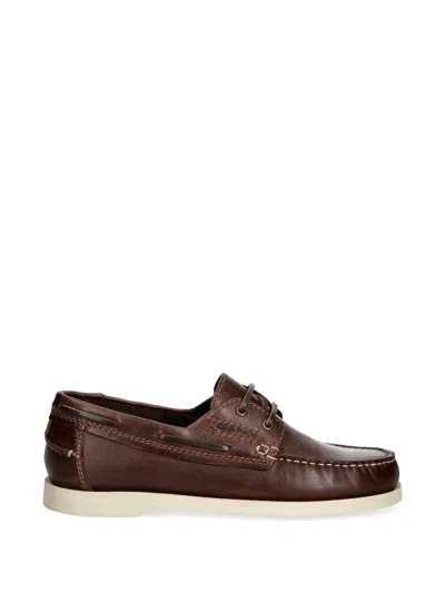 Gant Leather Boat Shoes In Brown
