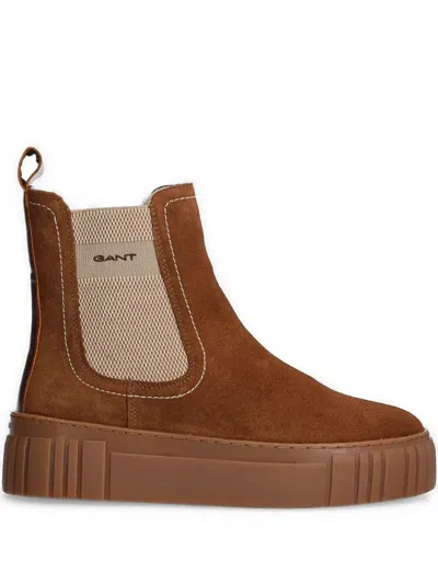Gant Leather Boots In Brown