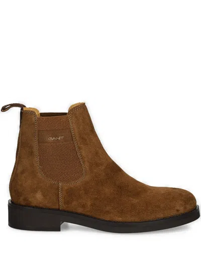 Gant Leather Boots In Brown