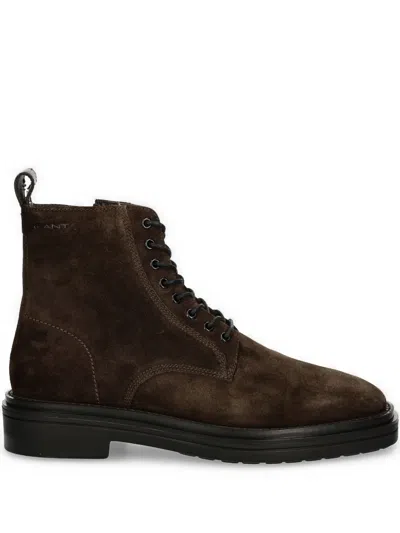 Gant Leather Boots In Brown