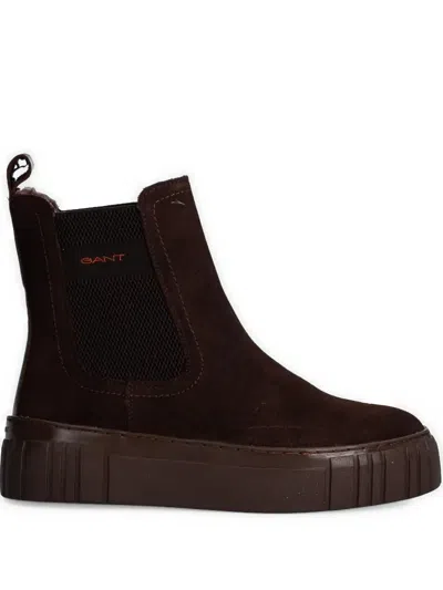 Gant Leather Boots In Brown