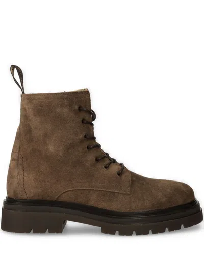 Gant Leather Boots In Animal Print