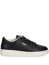 Gant Leather Glitter-panel Sneakers In Black