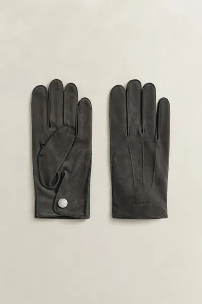 Gant Leather Gloves In Brown