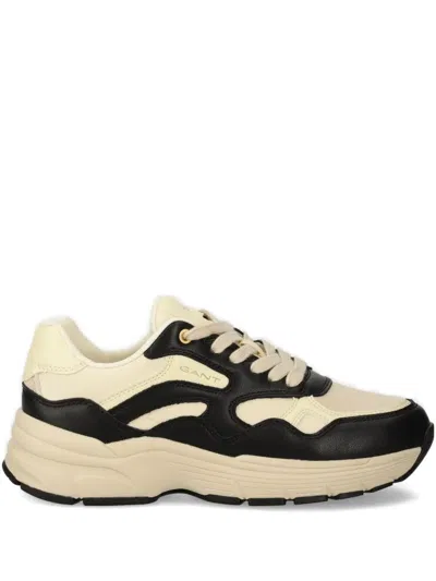 Gant Leather Panelled Low-tops Sneakers In Neutral
