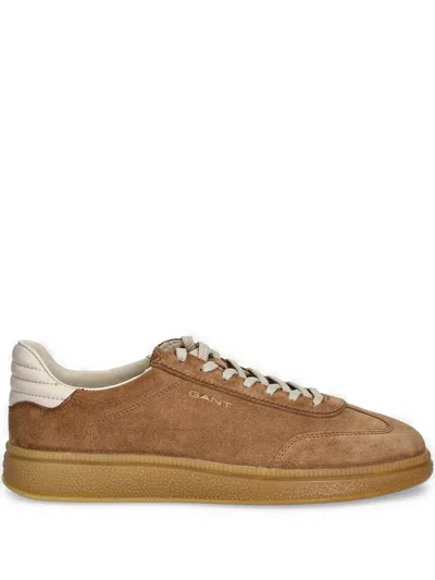 Gant Leather Sneakers In Brown