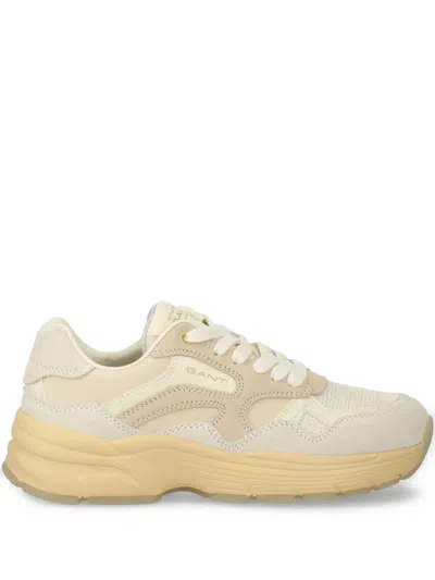 Gant Leather Sneakers In Neutrals