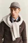 Gant Leather Visor Wool Blend Cap In Gray