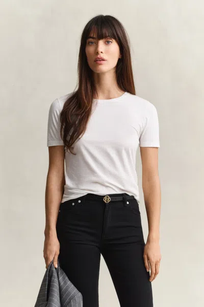 Gant Light Cotton T-shirt In White