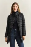 Gant Light Down Coat In Black