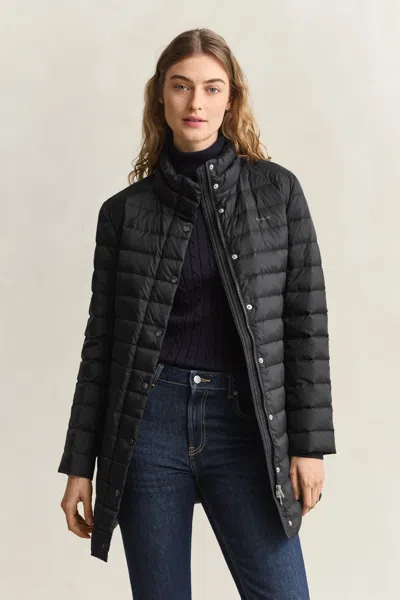 Gant Light Down Coat In Black