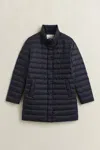 Gant Light Down Coat In Evening Blue