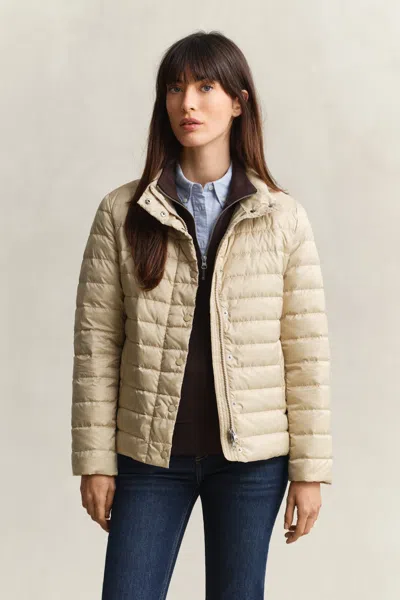 Gant Light Down Jacket In Neutral