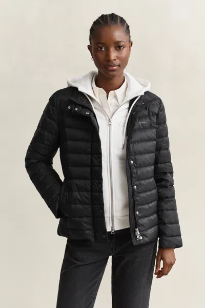 Gant Light Down Jacket In Black