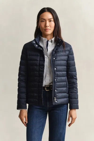 Gant Light Down Jacket In Blue