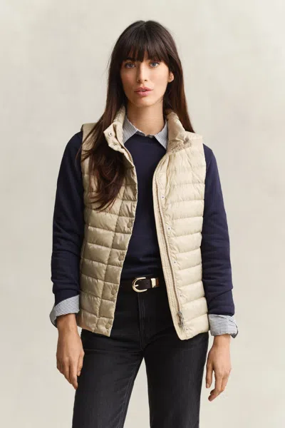 Gant Light Down Vest In Nude