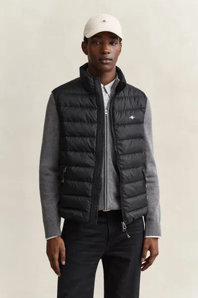 Gant Light Down Vest In Black