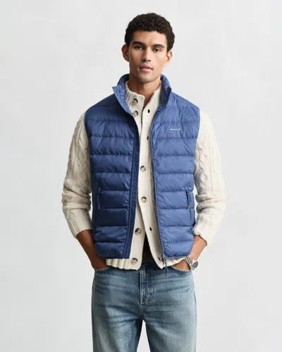 Gant Light Down Vest In Blue
