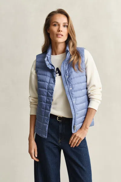 Gant Light Down Vest In Blue